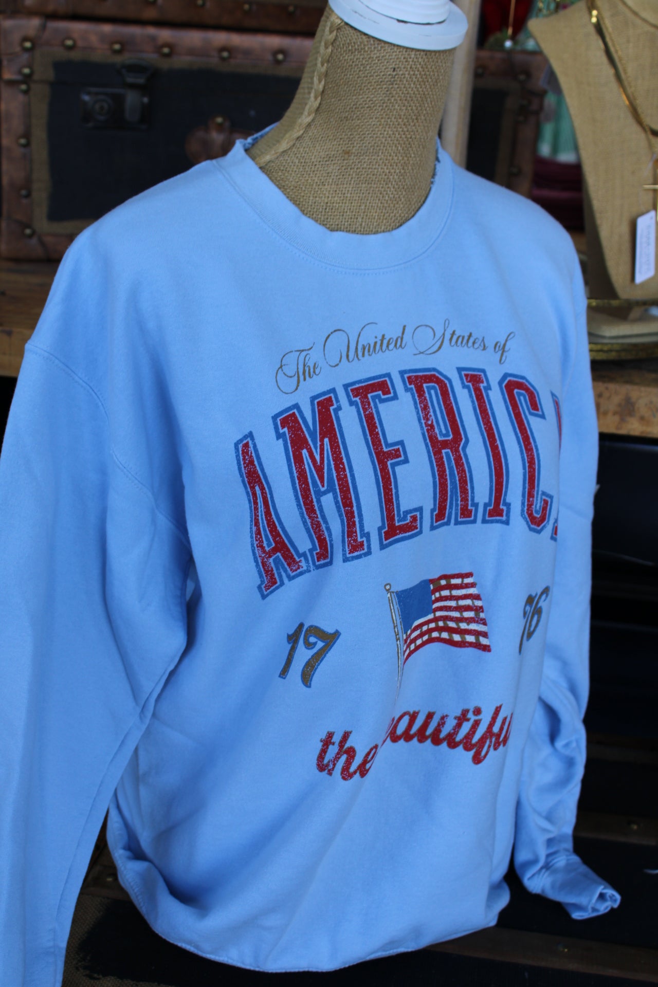 4th of July Blue Sweatshirt