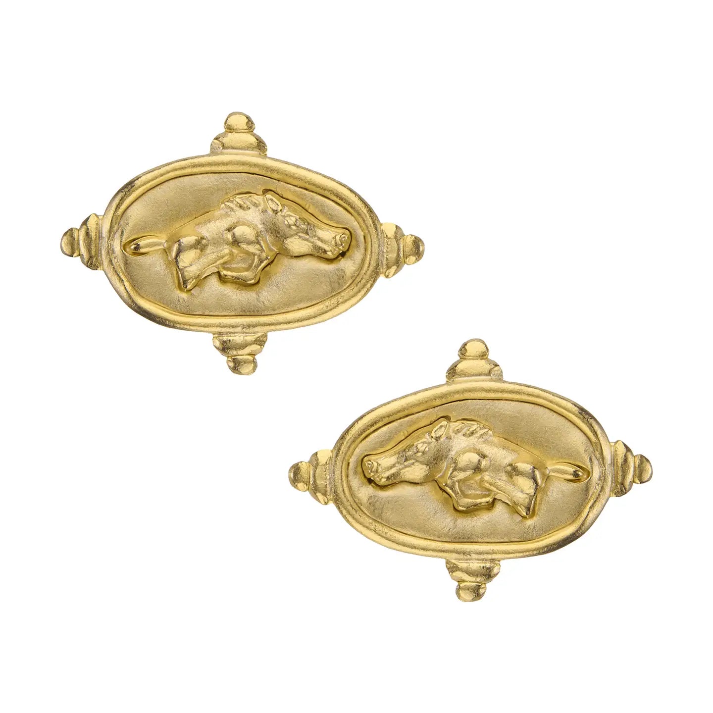 Gold Hog Coin Earrings - Susan Shaw