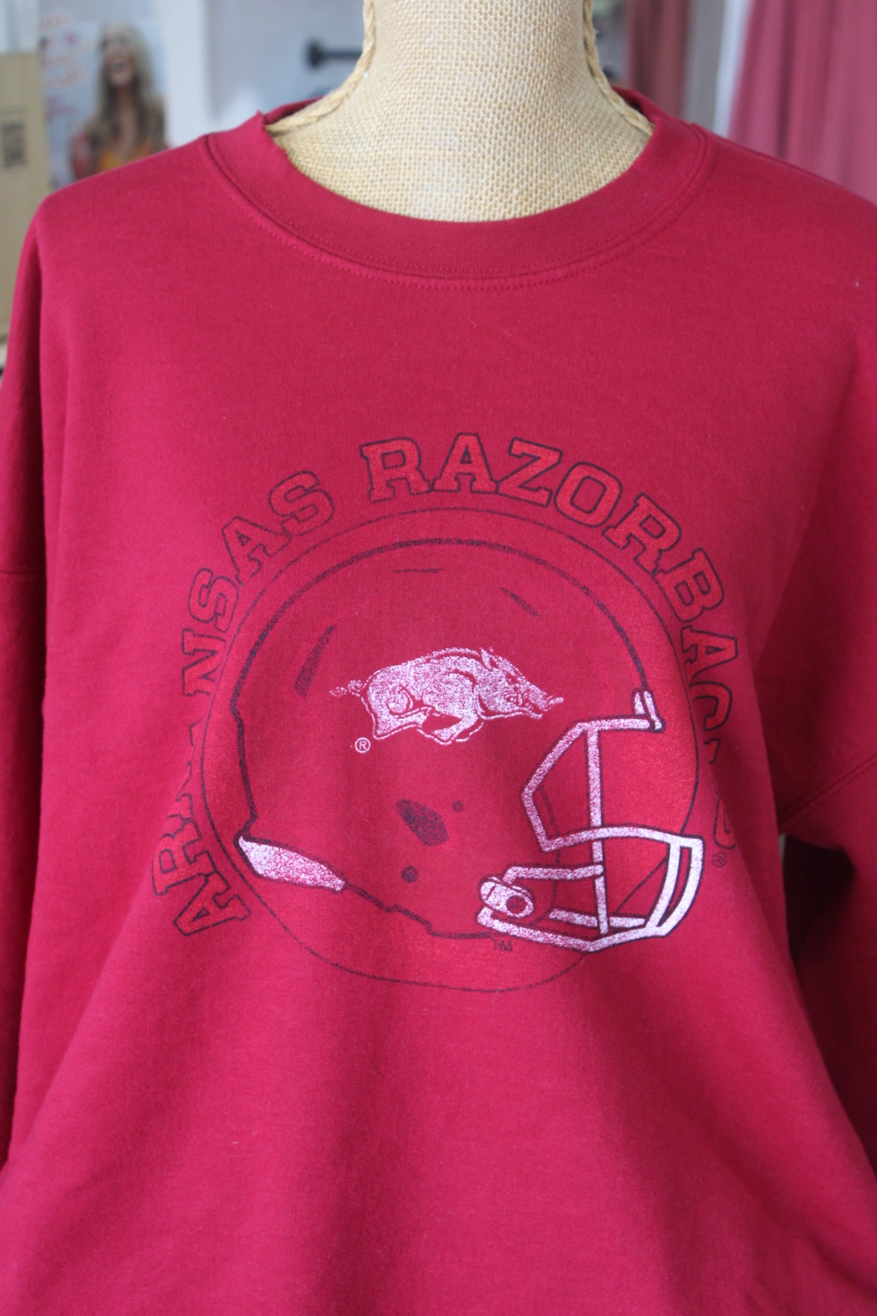 Arkansas Razorbacks Helmet Circle Sweatshirt