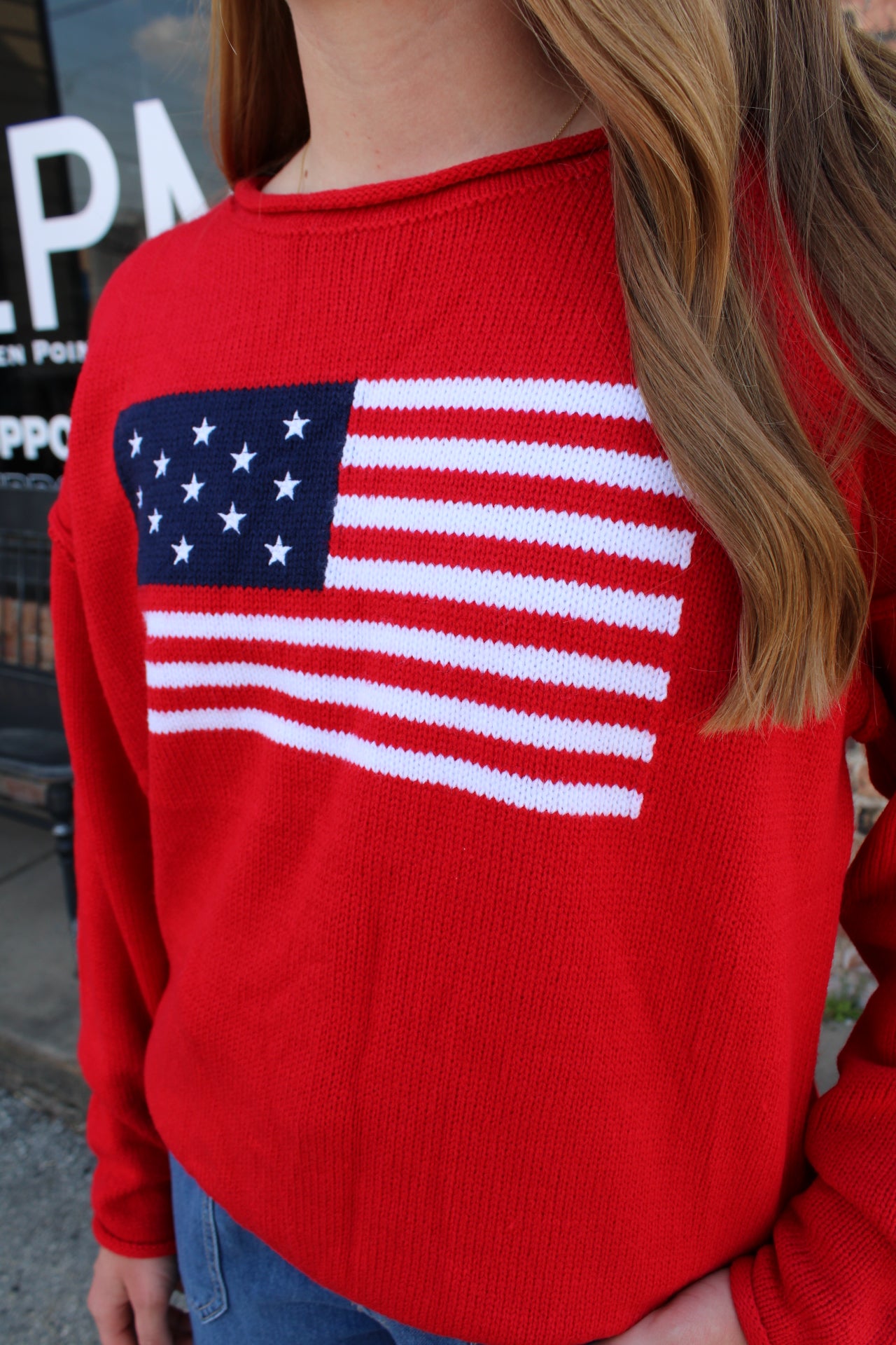 Red Flag Sweater