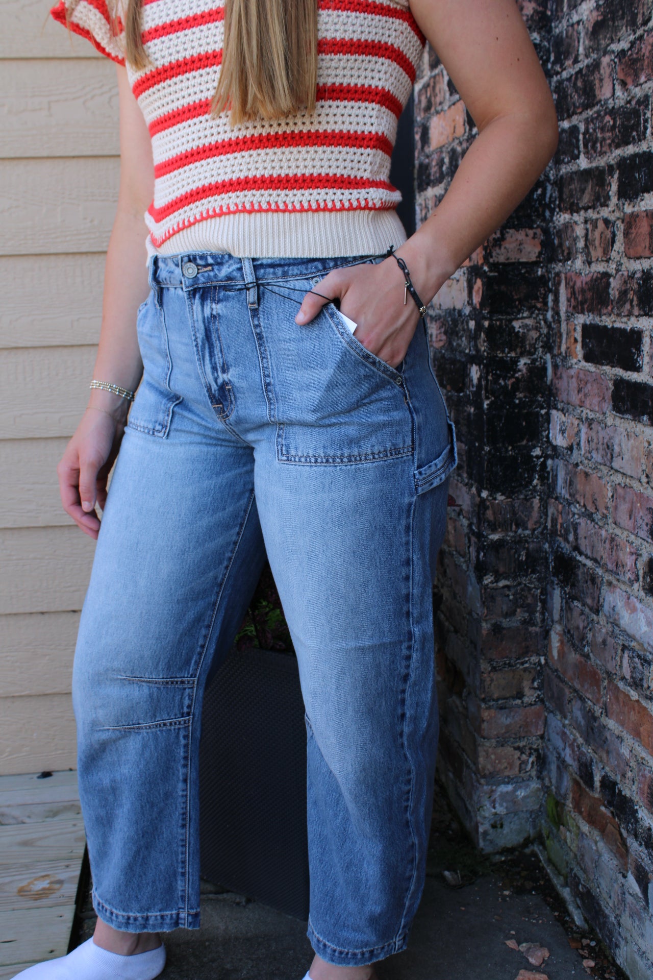 Sammie Denim Barrel Jeans - Hidden