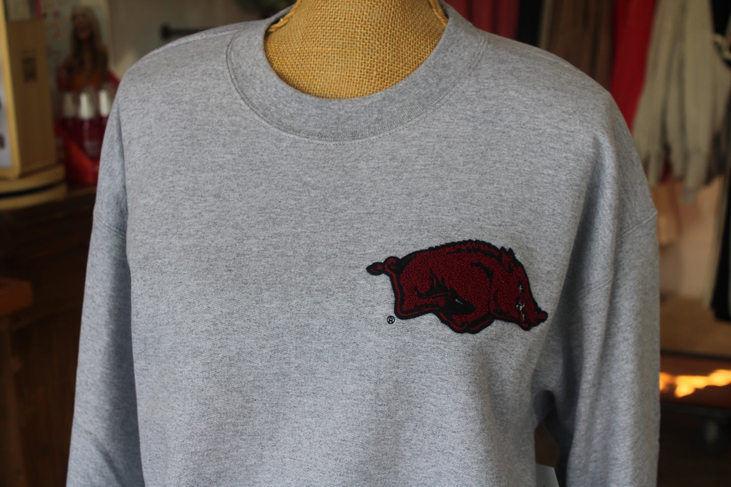Arkansas Razorbacks - Chenille Patch Sweatshirt