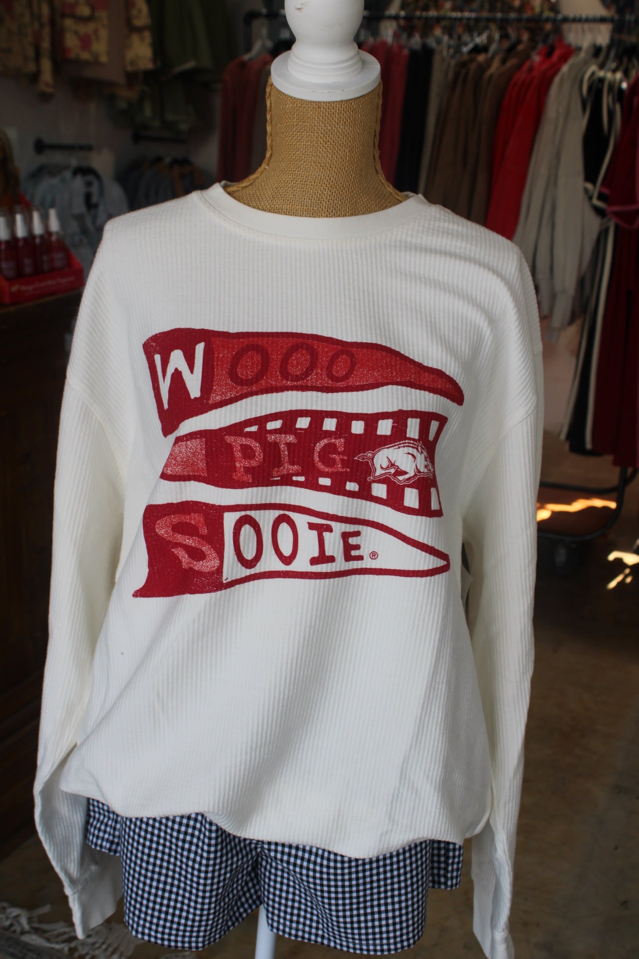 Razorback Pennant Ivory Sweatshirt