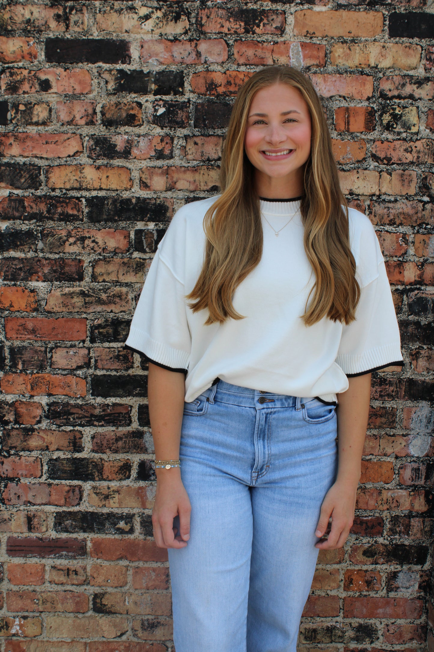 Gameday Trim Oversized Sweater Top