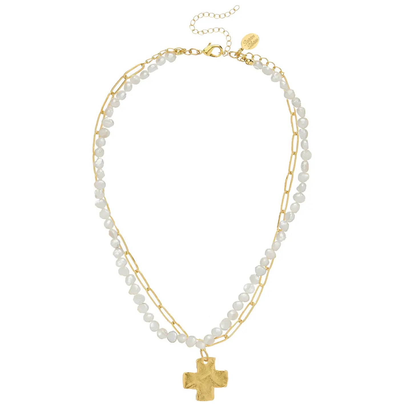 Cross Piper Paperclip Necklace - Susan Shaw