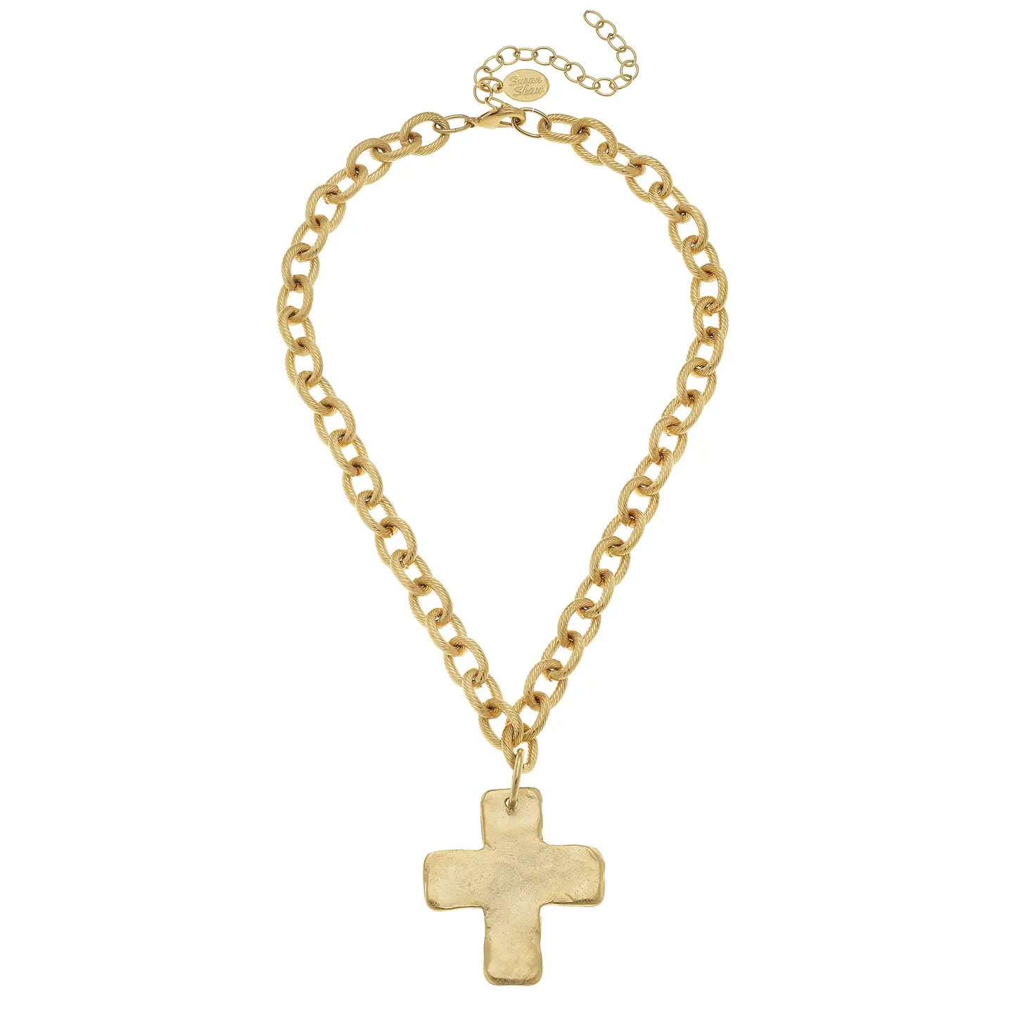 Gold Cross Large Necklace - Susan Shaw