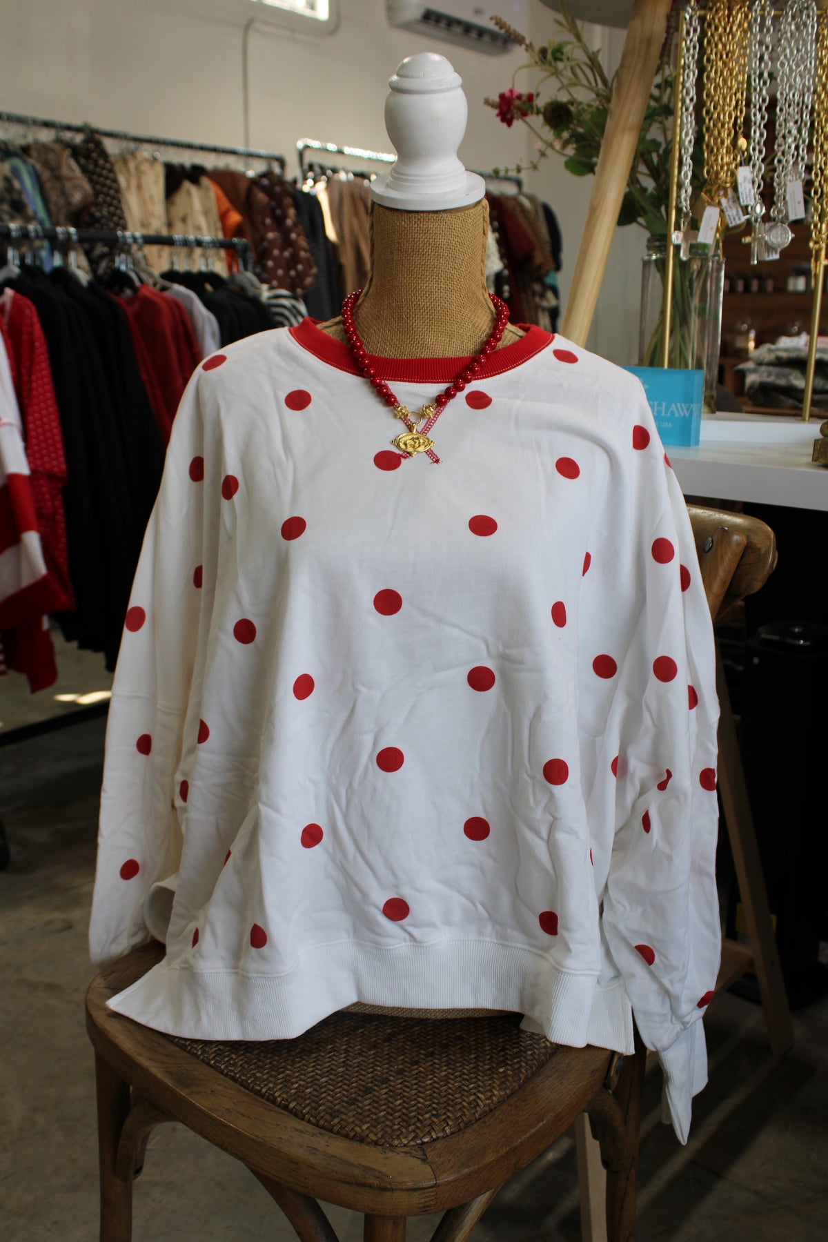 Terry Dot Sweatshirt