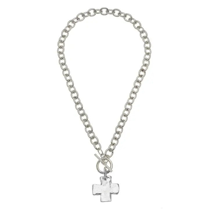 Silver Front Toggle Necklace - Susan Shaw