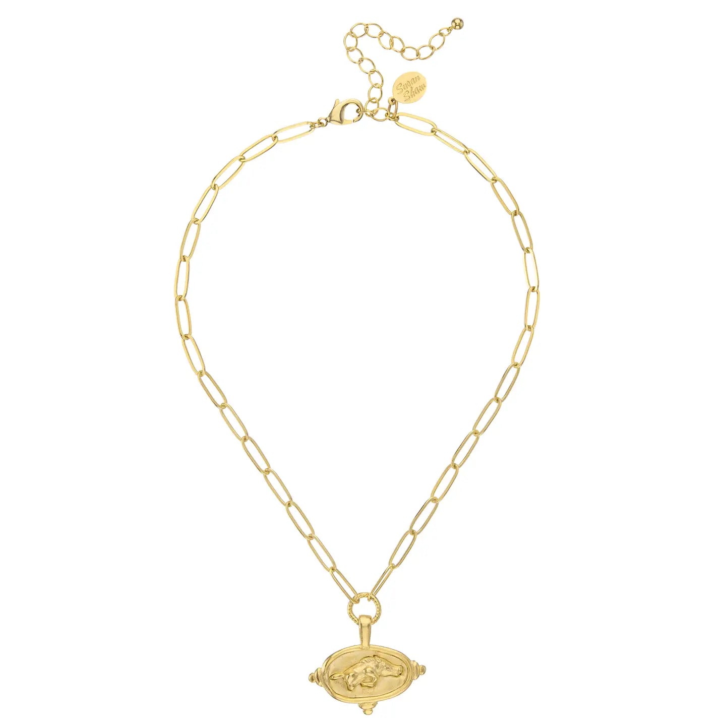 Gold Hog Coin Necklace - Susan Shaw