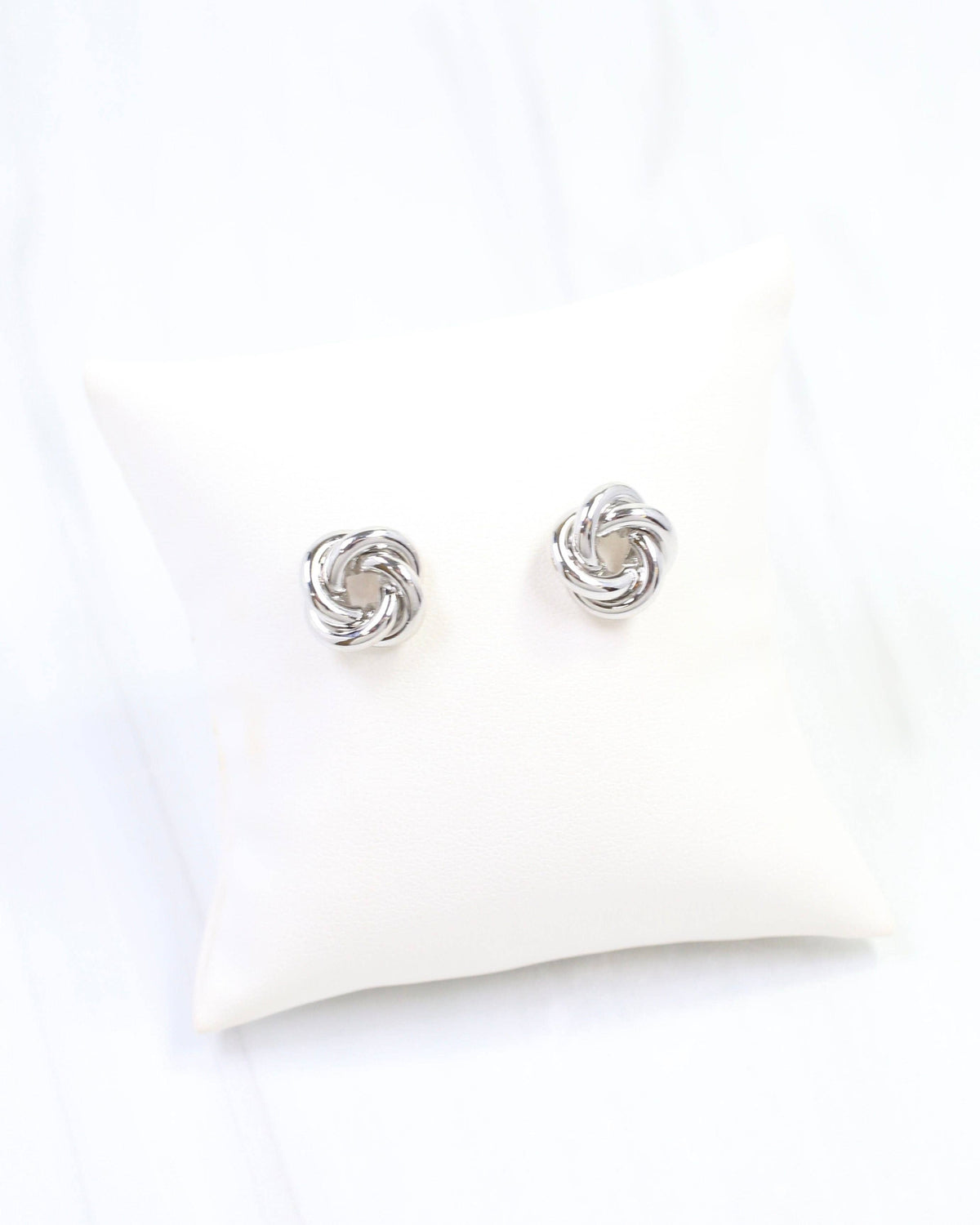 Claudia Knot Stud Earring Silver