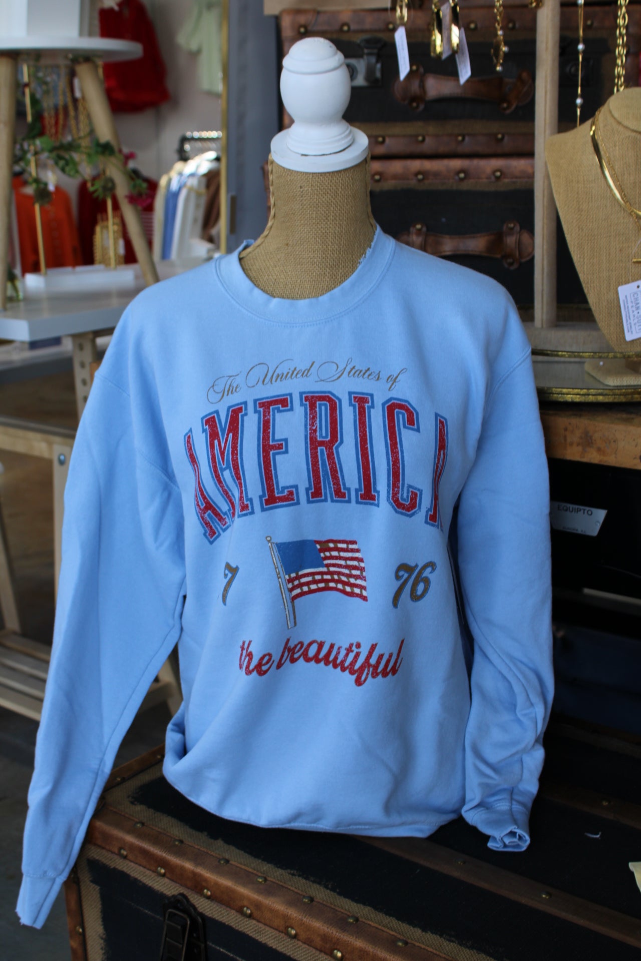 4th of July Blue Sweatshirt
