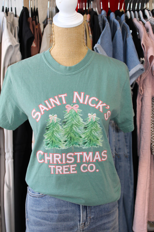 Saint Nicks Christmas Tree Co. Tee