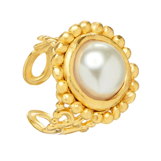 Handcast Gold Adjustable Ring Freshwater Coin - Susan Shaw