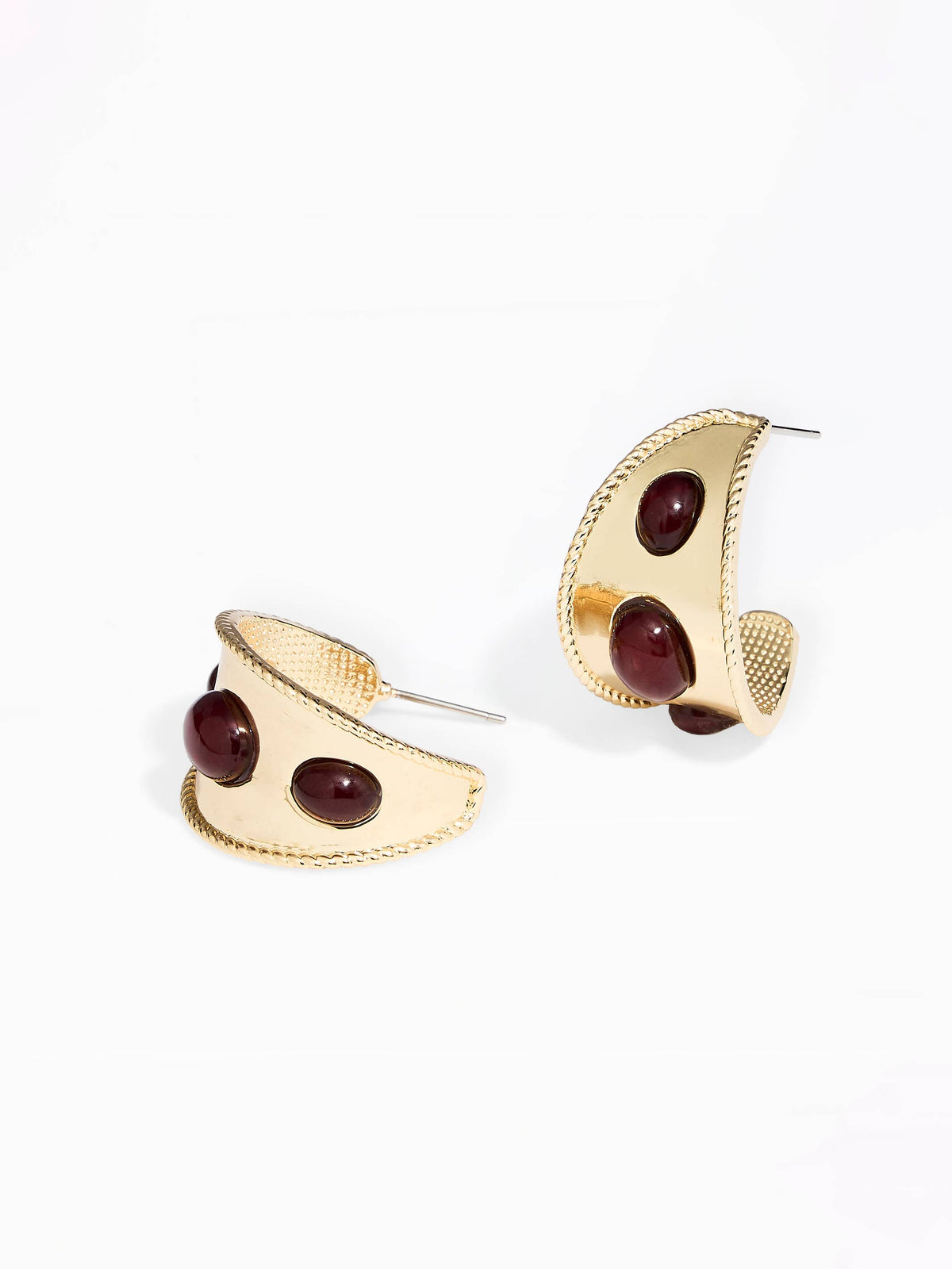 Caroline Hoop Earrings | Brown