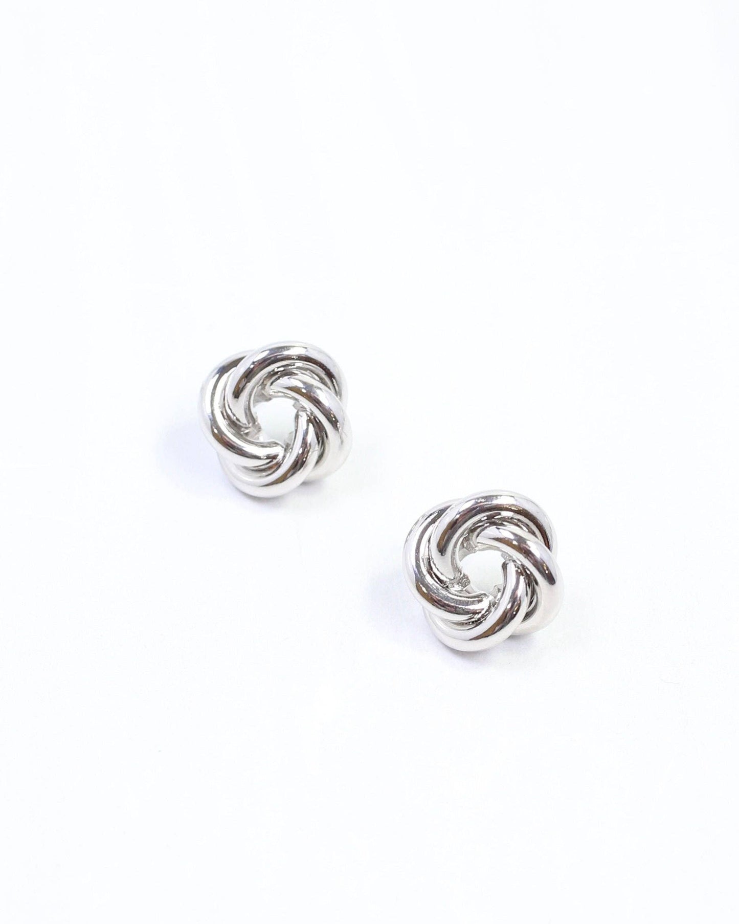 Claudia Knot Stud Earring Silver