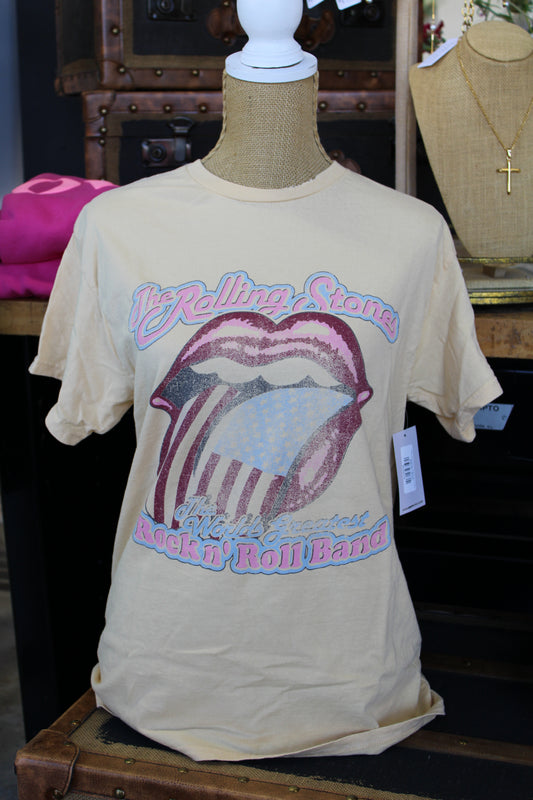 Rolling Stones World's Greatest Band Thrifted Tee