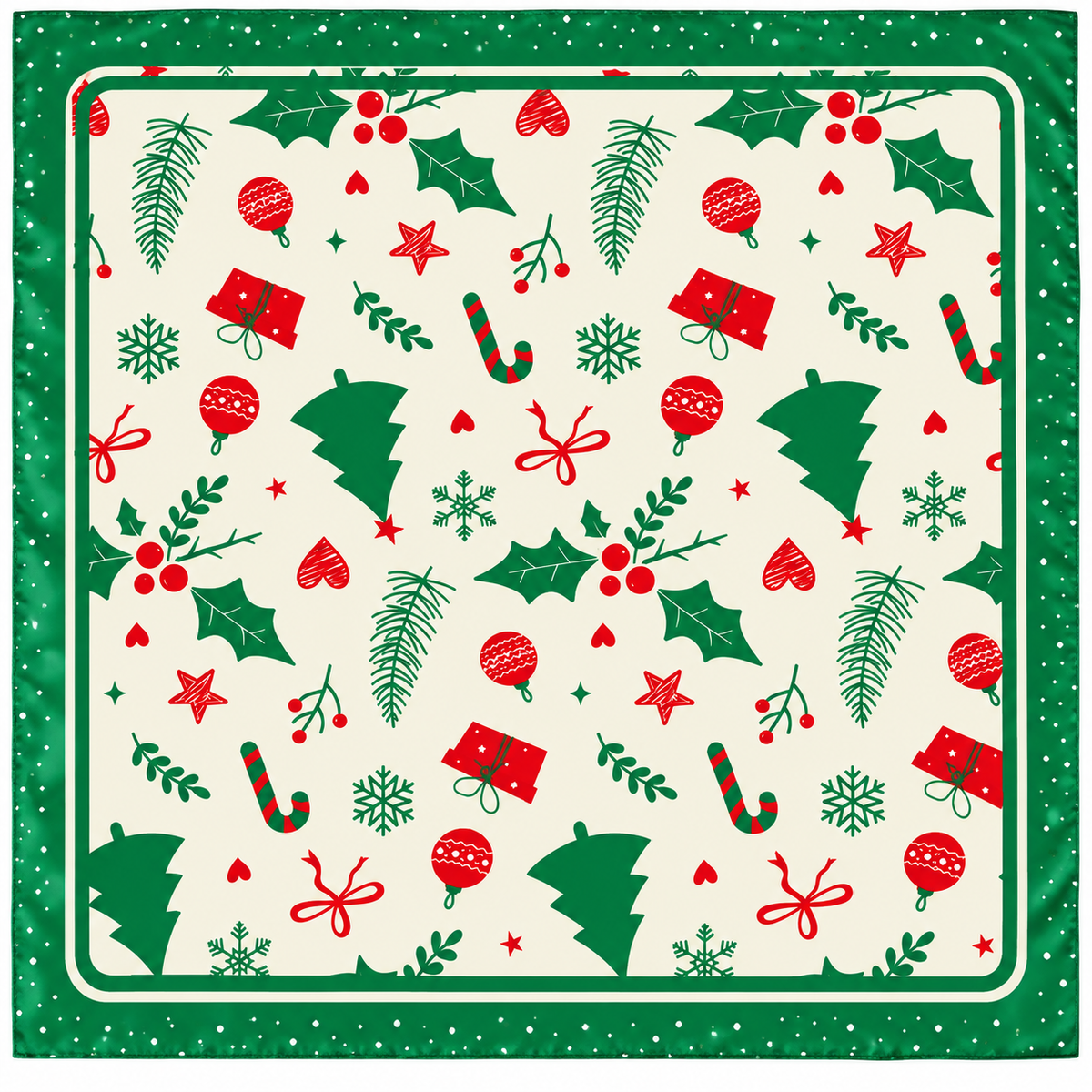 Printed Christmas Holiday Silky Scarfs