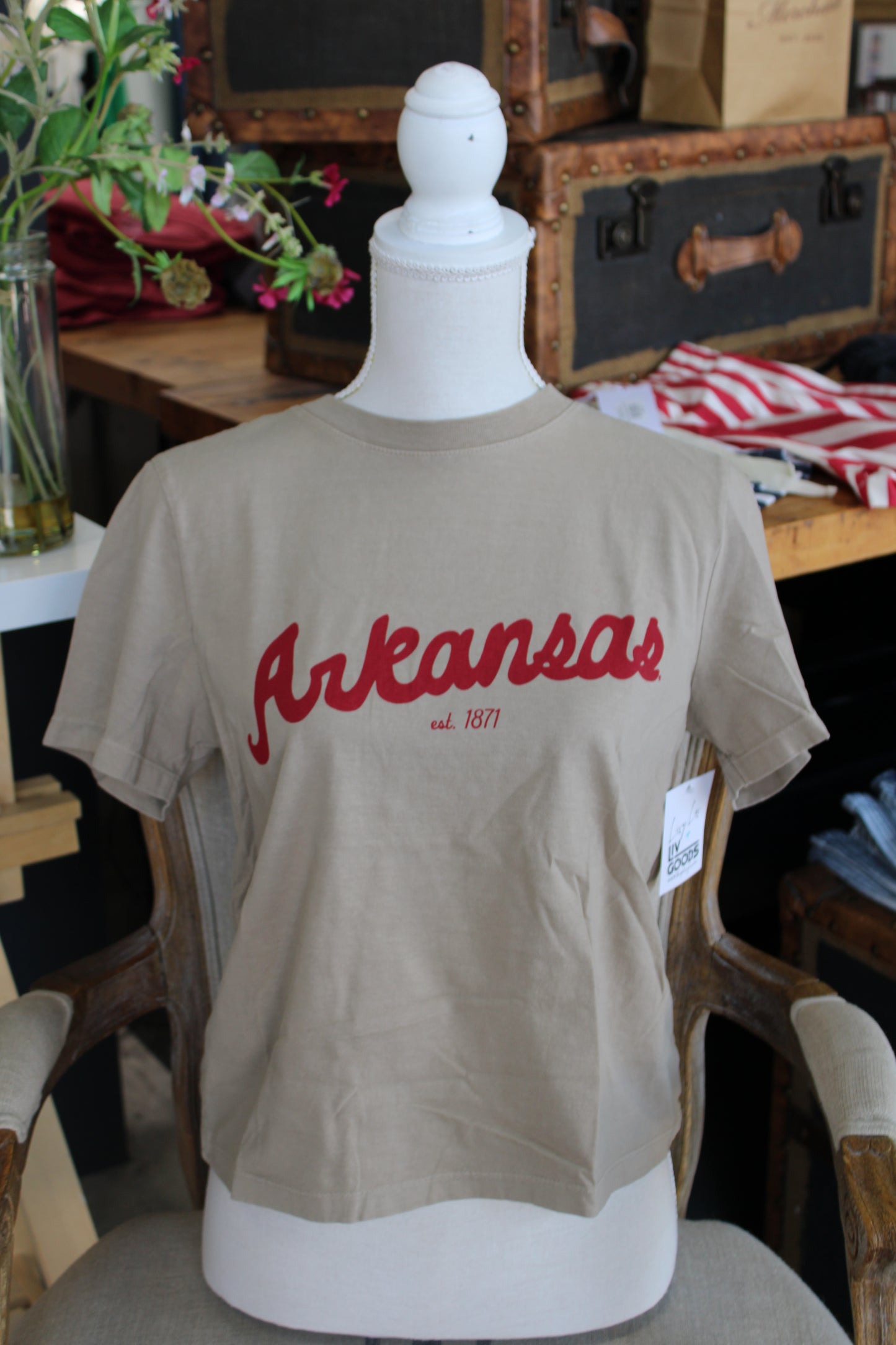 Arkansas Khaki Tee