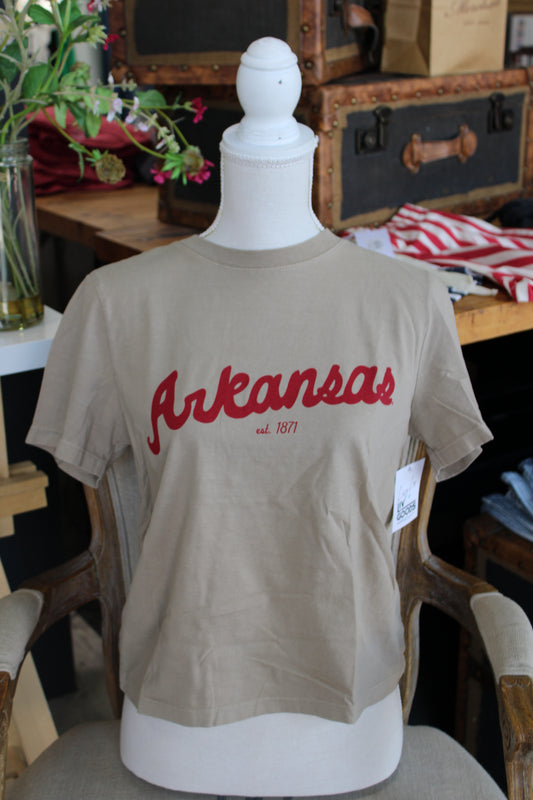 Arkansas Khaki Tee