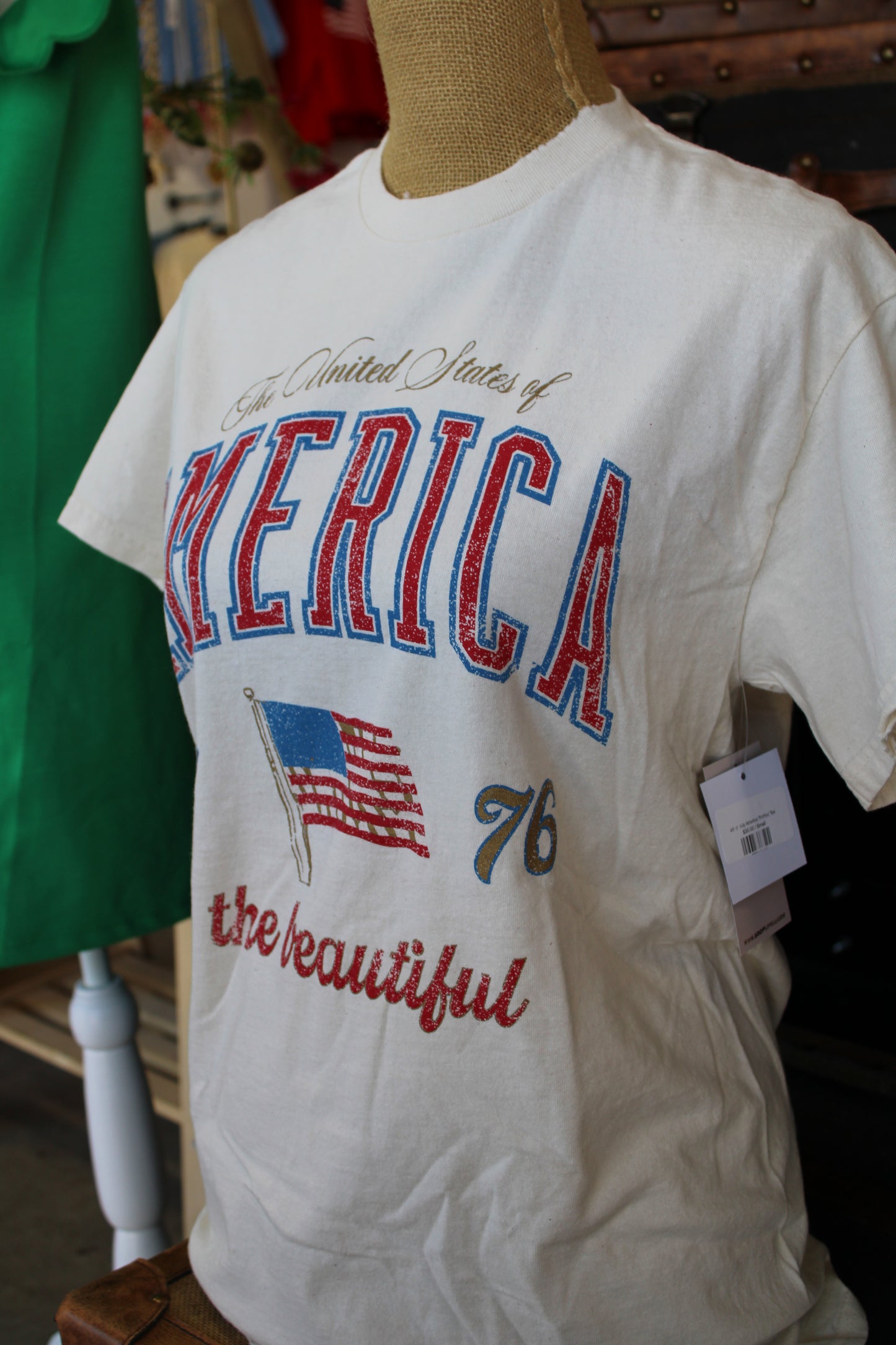 4th of July America Thrifted Tee