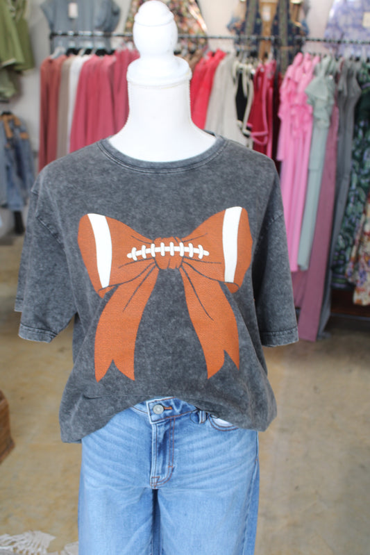 Football Bow Tee