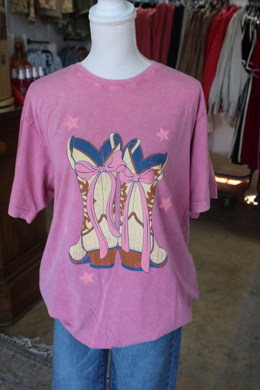 Bow Cowgirl Boots Tee