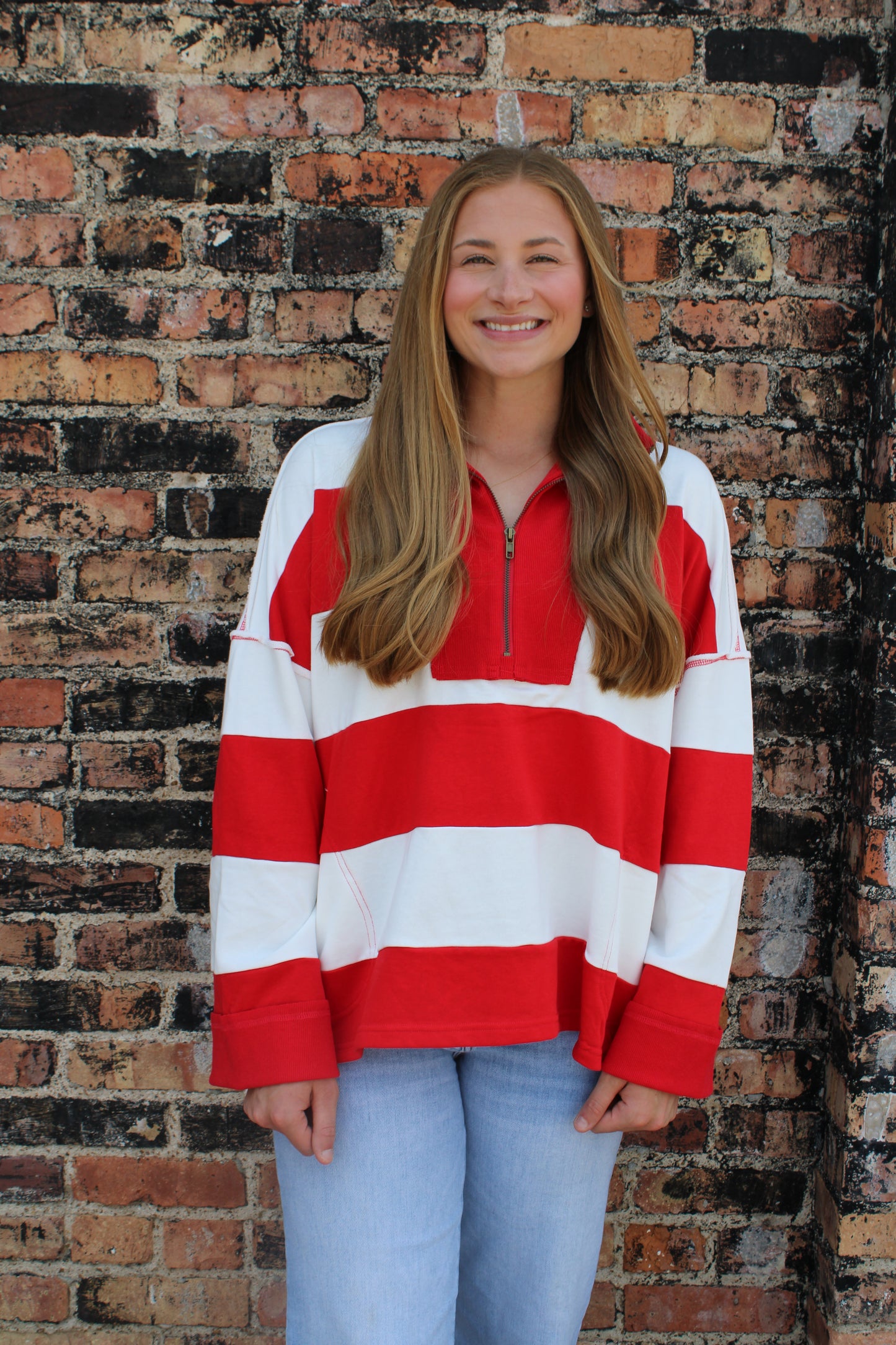 Varsity Stripe Pullover