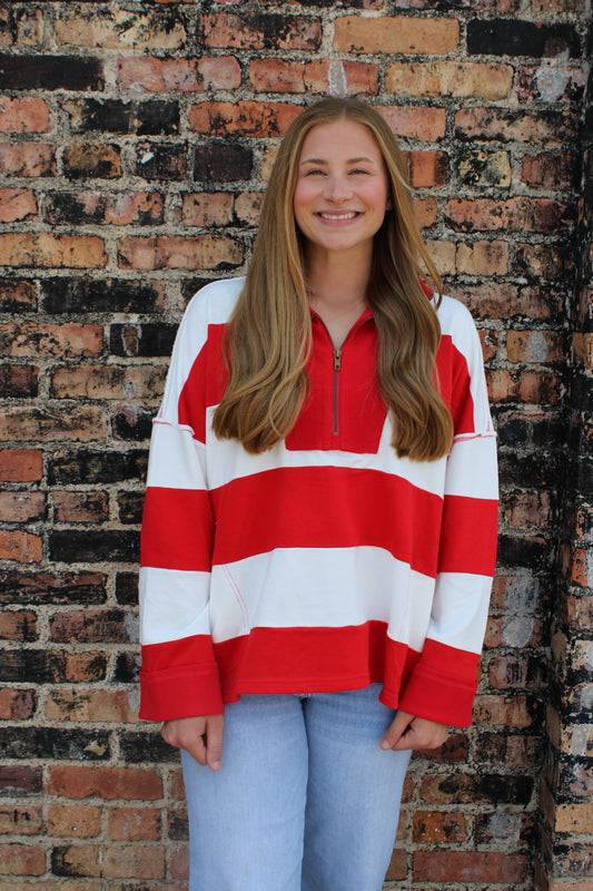 Varsity Stripe Pullover