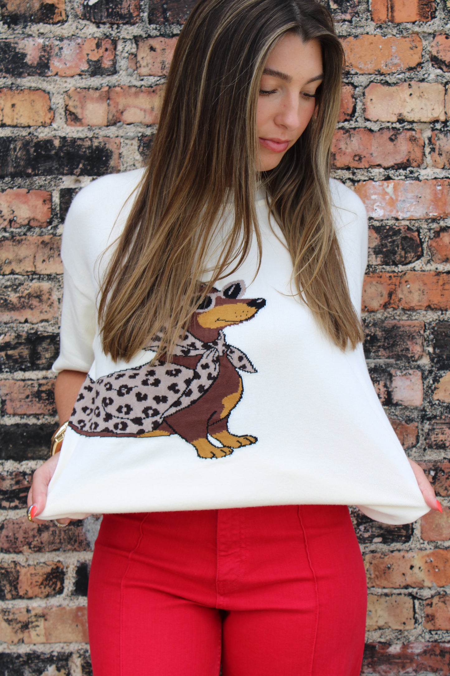 Half Sleeve Weenie Sweater Top