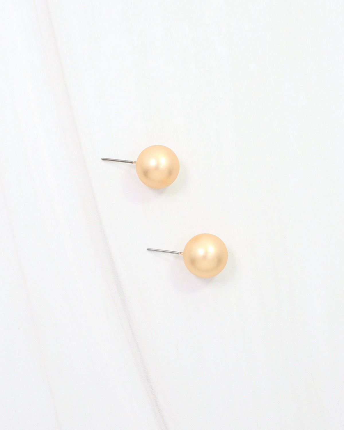Bailey Medium Ball Earring WR Worn Gold