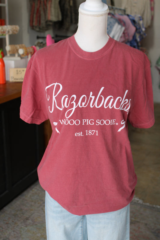 Arkansas Razorbacks Bow Tee