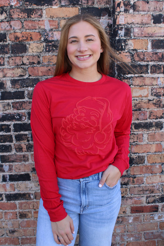 Jolly Santa Long Sleeve Tee
