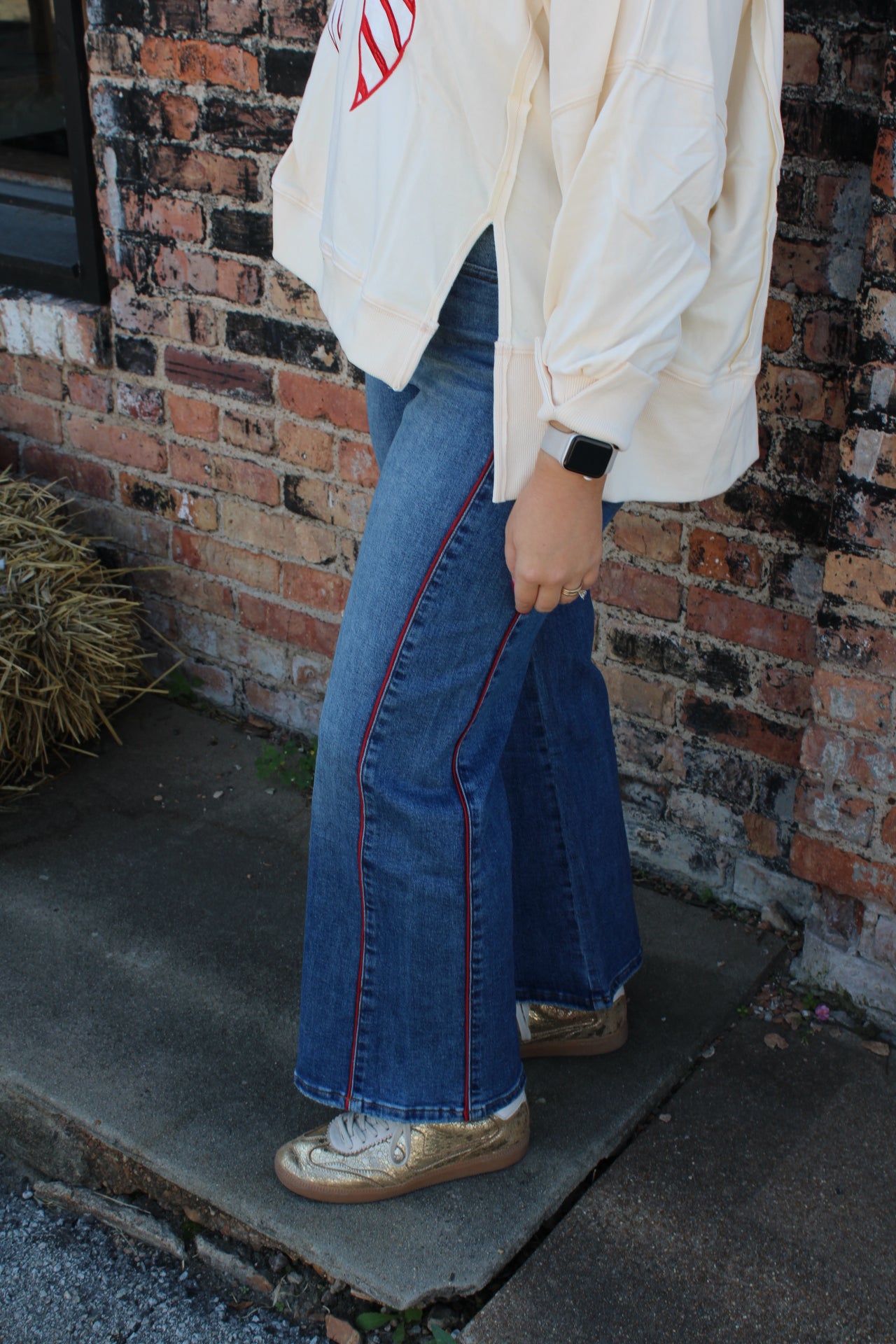 Velvet Bow Sweatshirt