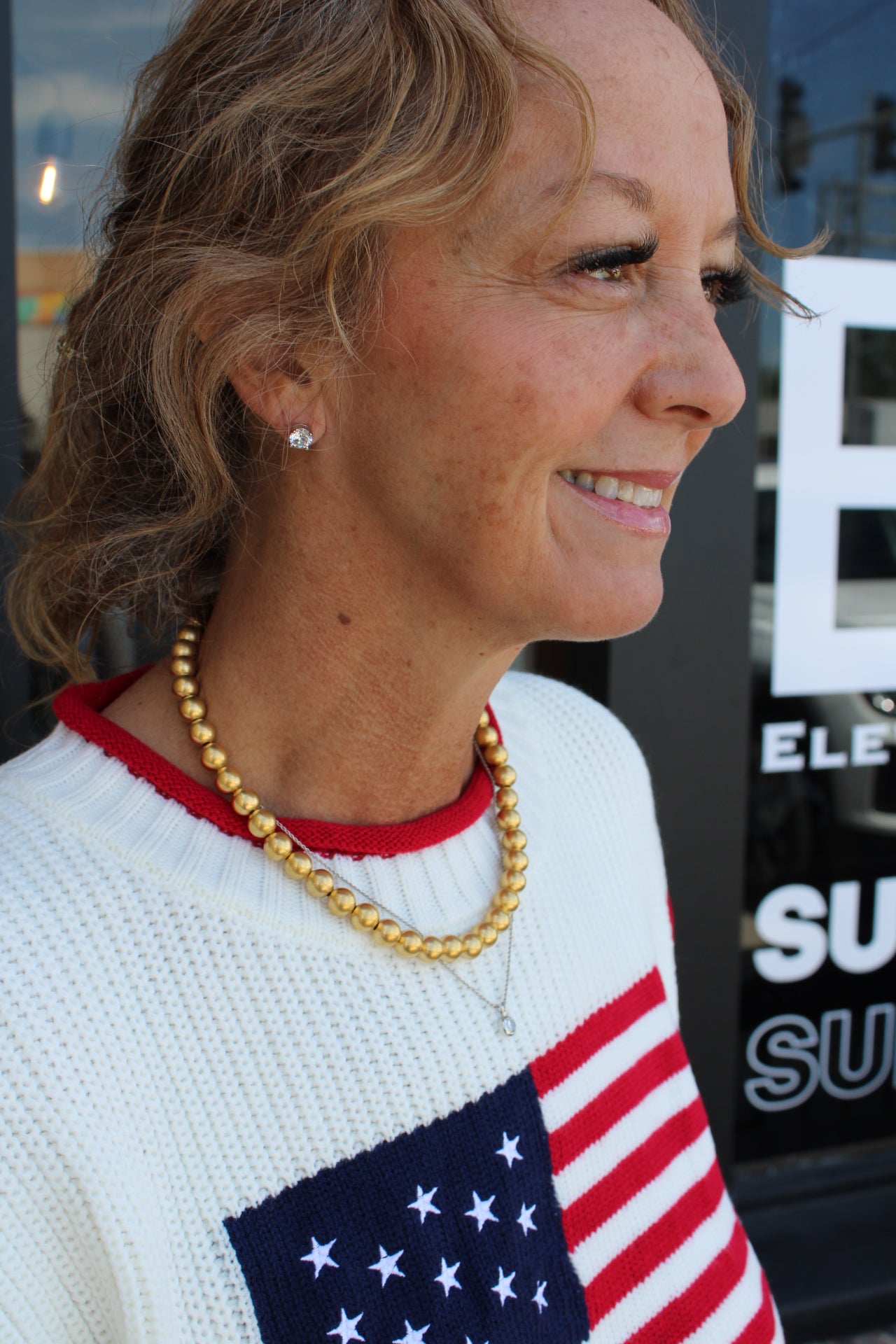 Flag Sweater - Cream
