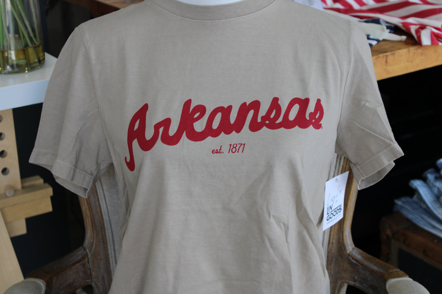Arkansas Khaki Tee