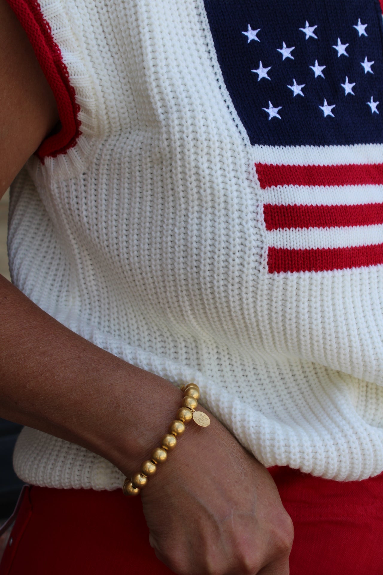 Flag Sweater - Cream