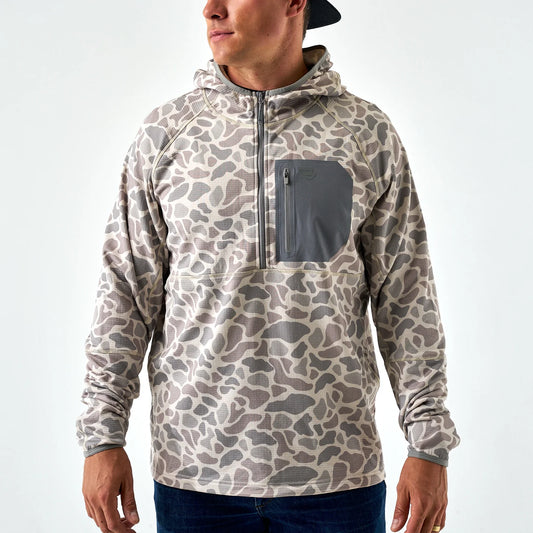 Blaze Tech Quarter Zip - Deer Camo - Burlebo