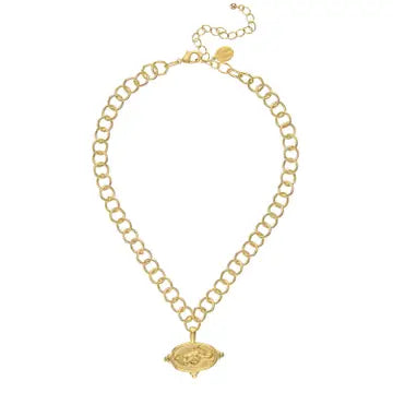 Wild Boar Intaglio on Ralph Chain Necklace - Susan Shaw