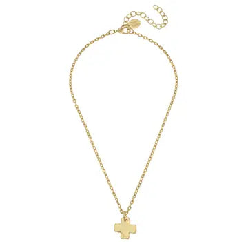 Delicate Gold Cross Necklace - Susan Shaw