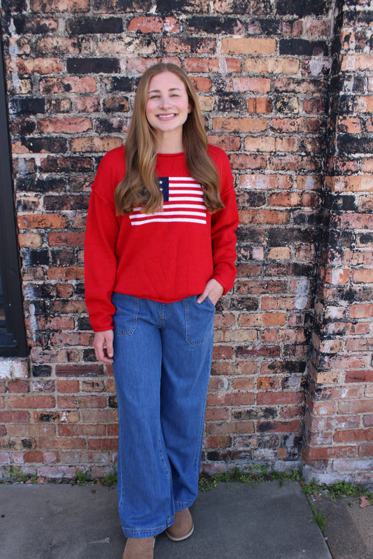 Red Flag Sweater