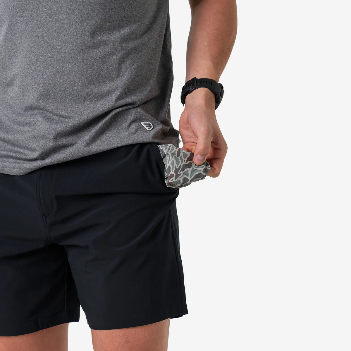 Everyday Shorts - Matte Black 7in - Burlebo