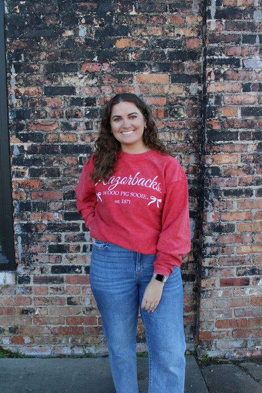 Razorback Bow Sweatshirt