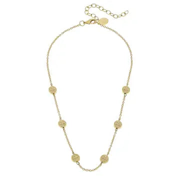 Gold Saints Beads & Chain Chocker - Susan Shaw