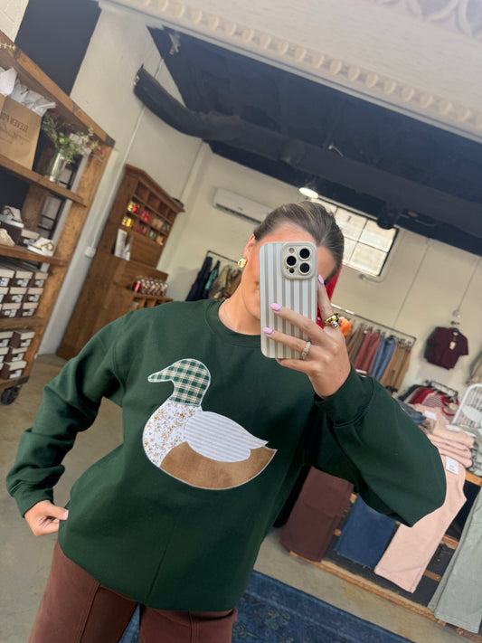 Duck Mallard Cottage Core Sweatshirt