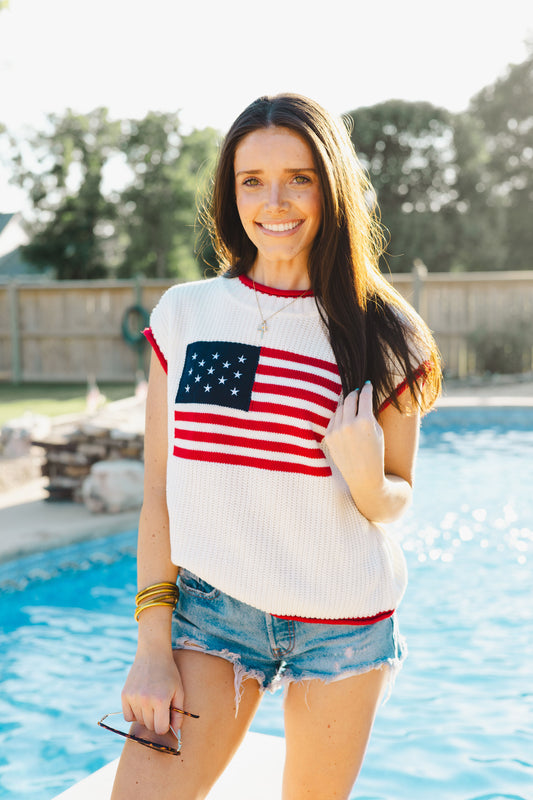 Flag Sweater - Cream