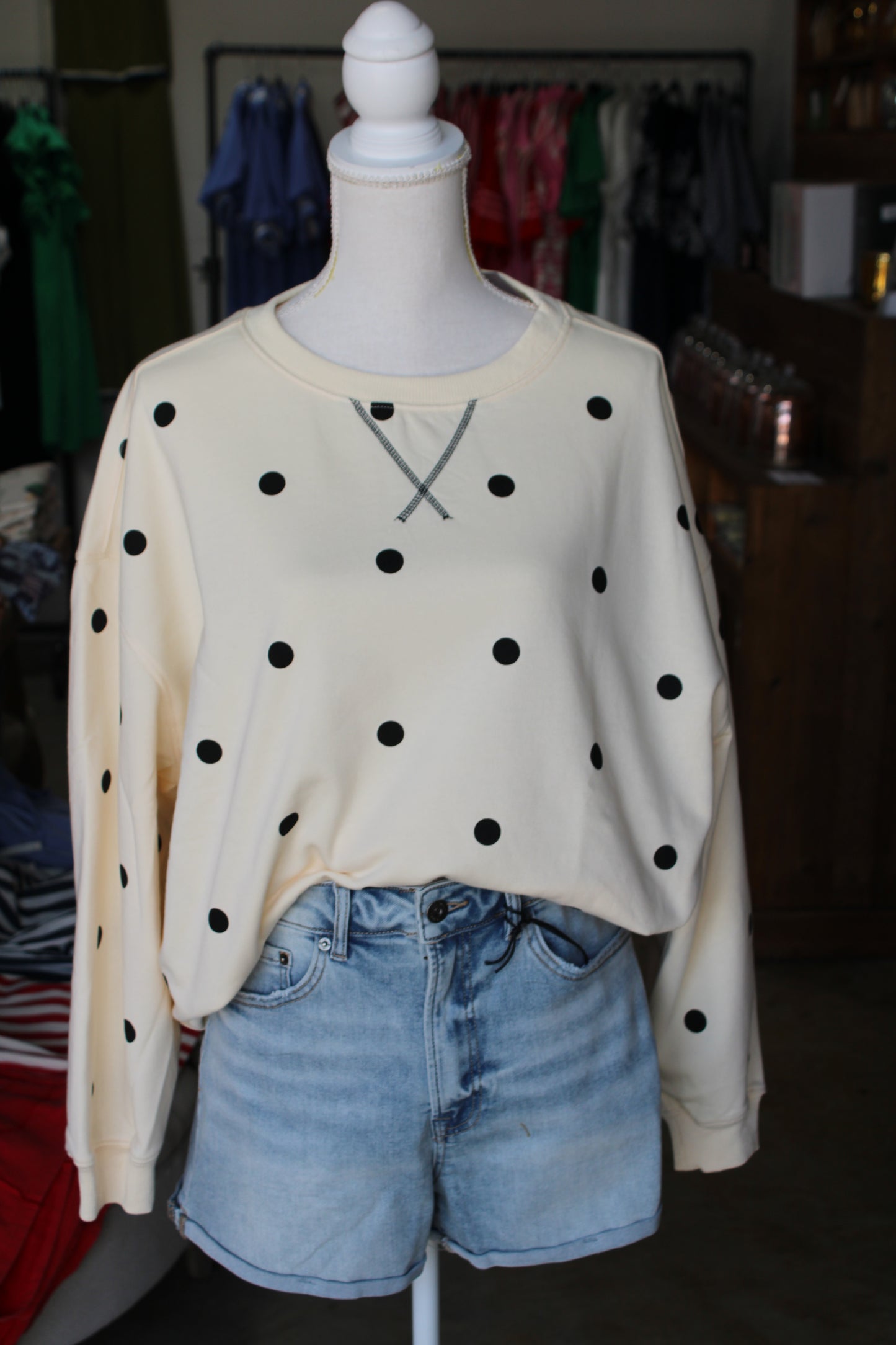 Polka Dot Sweatshirt