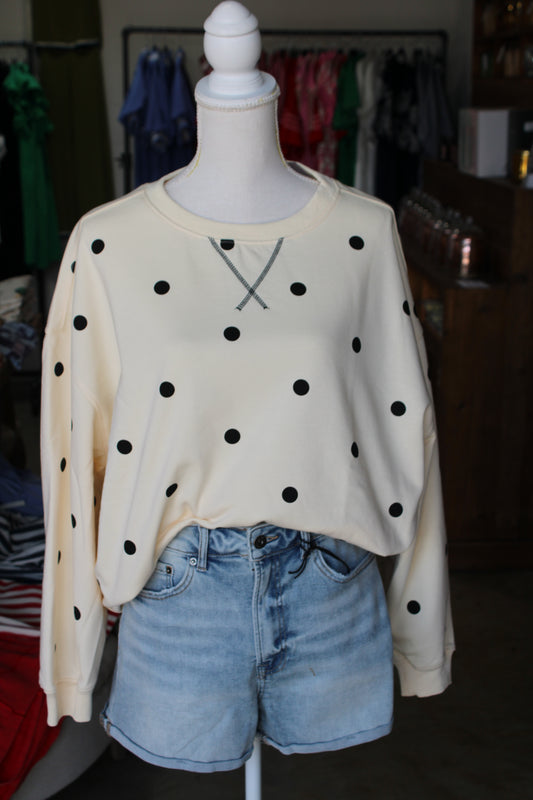 Polka Dot Sweatshirt