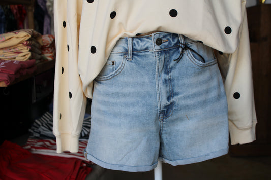 Candy Blue Denim Shorts - Mica