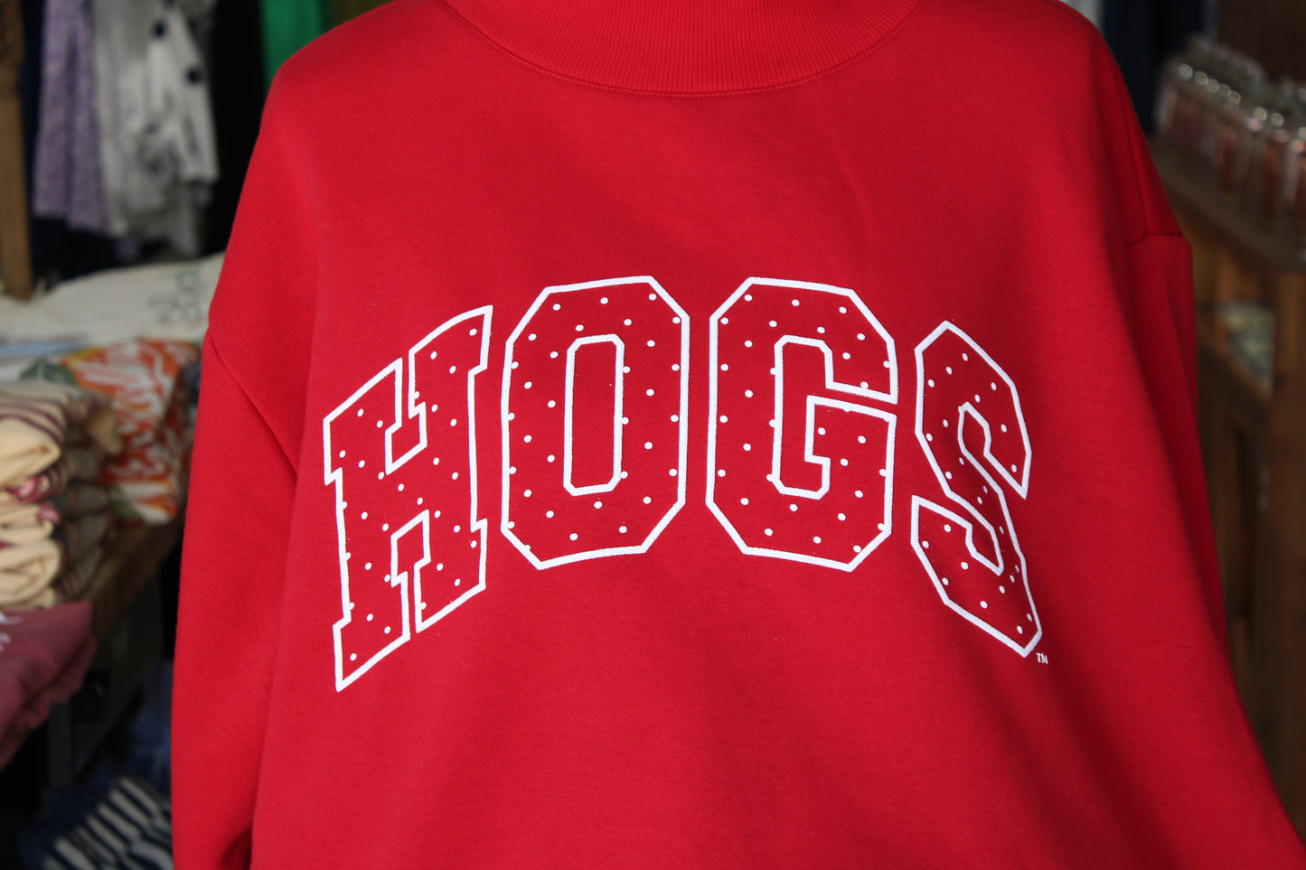 Hogs Polka Dot Mock Neck