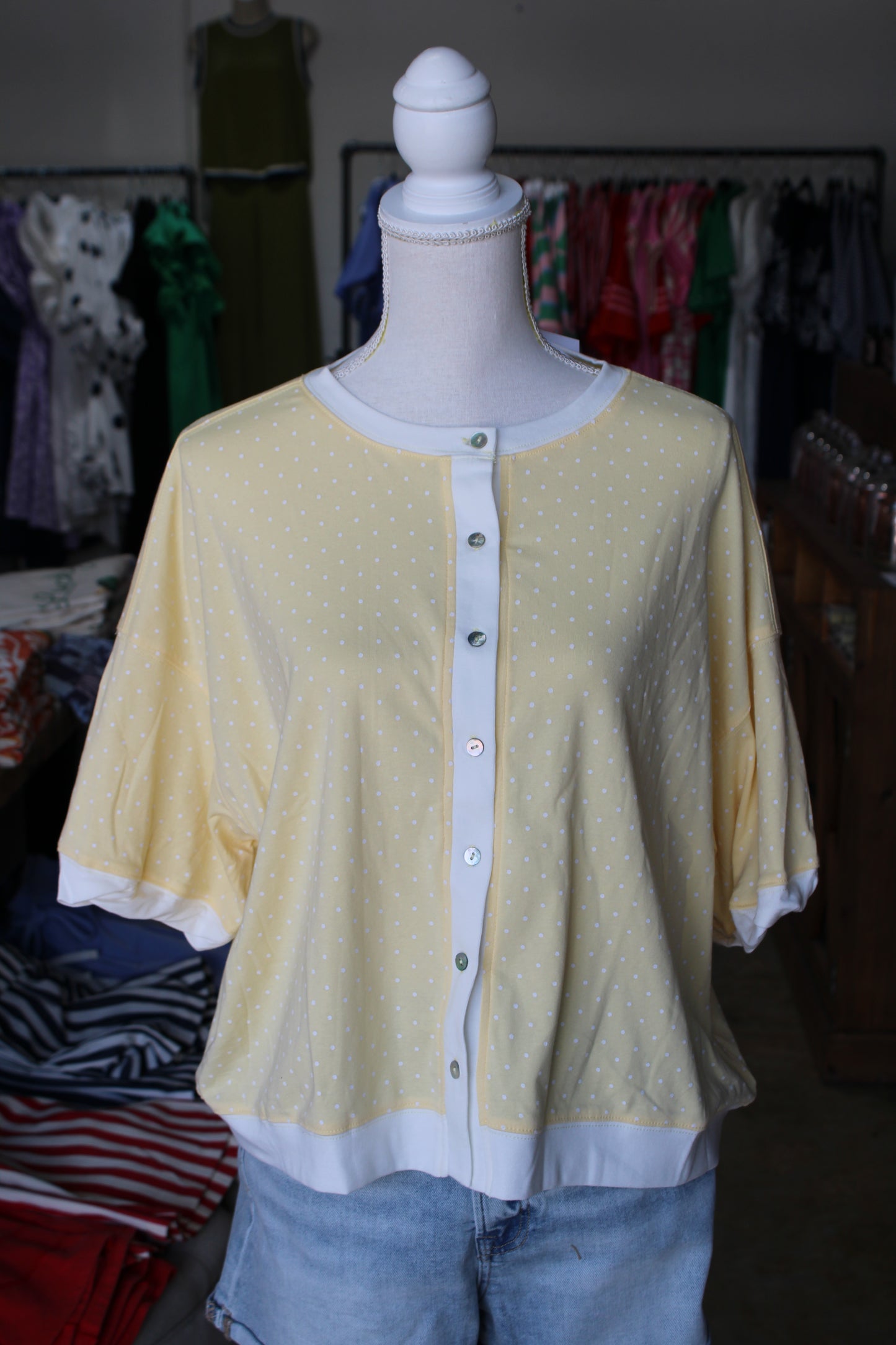 Polka Dot Button Down